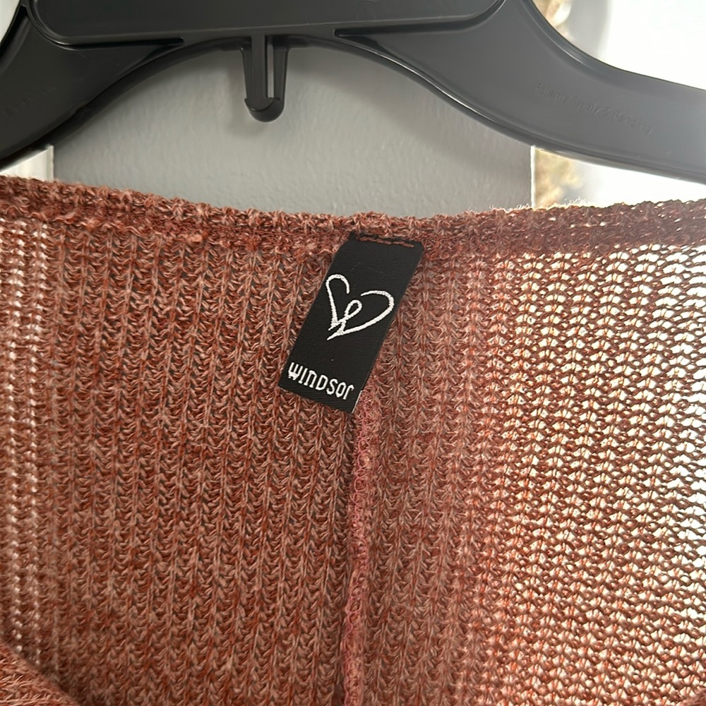 Light long sleeve sweater to wear over a tank or camisole